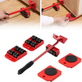 Heavy Duty Furniture Lifter with 4 Sliders for Easy Heavy Furniture Moving, Adjustable Height [Load Capacity: 600Lbs per Wheel] Red and Yellow