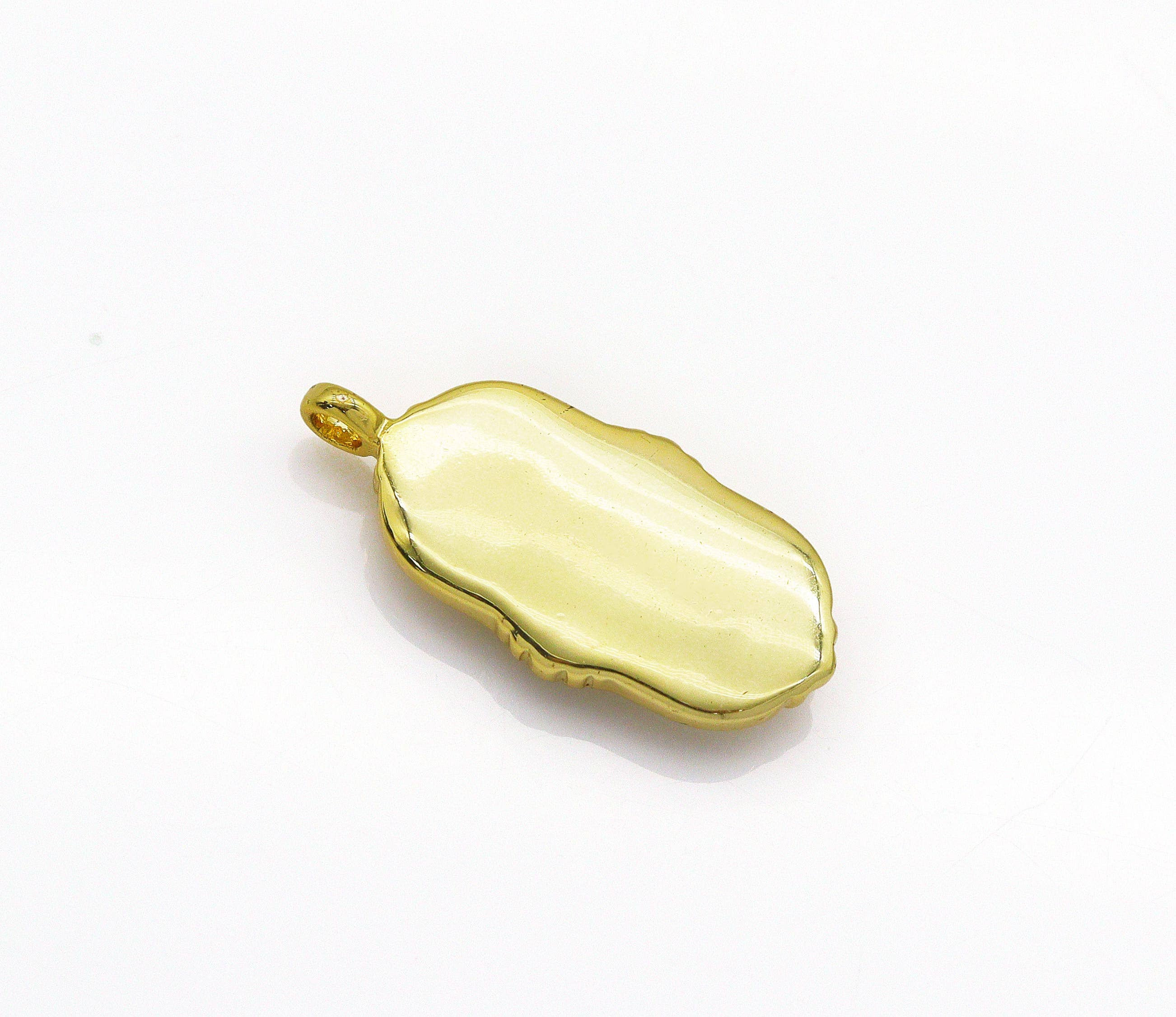 CZ Enamel Long Oval Charm, Sku#LY17
