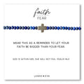 Faith Over Fear Cross Bracelet-3mm Faceted Lapis Lazuli