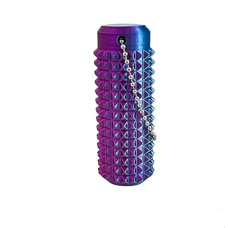 Spiky Fidget Keychain Cool Cylinder Design Squeeze & Poke for Instant Stress Relief Durable Skin Friendly Silicone Compact Size Perfect for Office Use