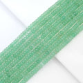 Green Aventurine Smooth Rondelle Beads, Sku#U1783
