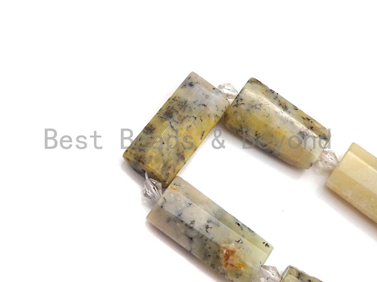 High Quality Natural Dentric White Opal  Pillow Shape Beads,  White Opal Beads, 13x26mm, sku#U686