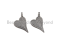 Antique Silver Tone Heart Pendant, X132