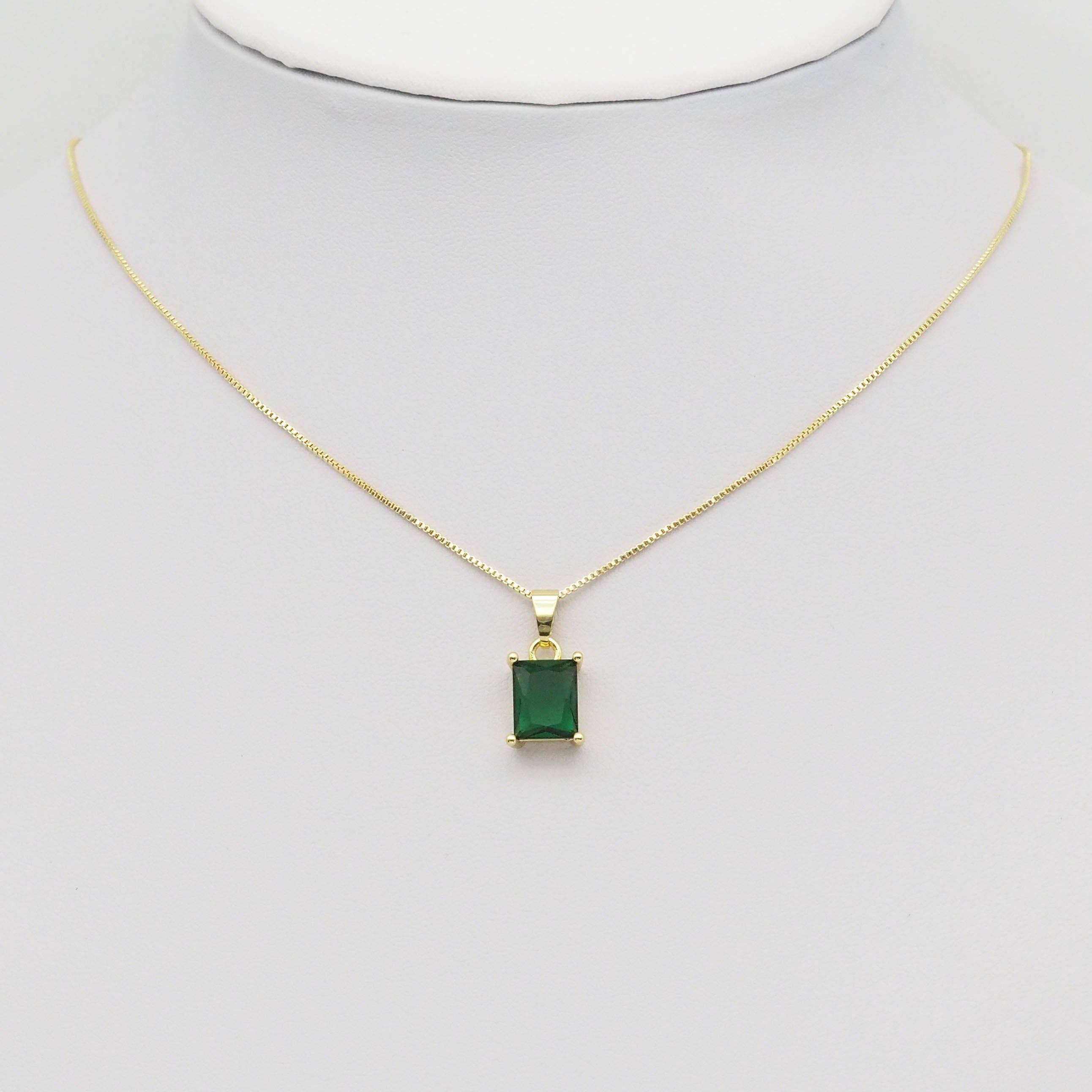 Rectangle CZ Charm, Sku#LX401