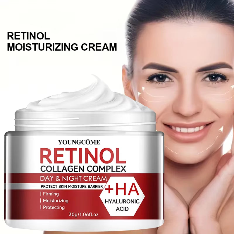 Revitalizing Retinol Collagen Moisturizing Cream for Deep Hydration & Skin Repair - Perfect for Dry, Aging Skin