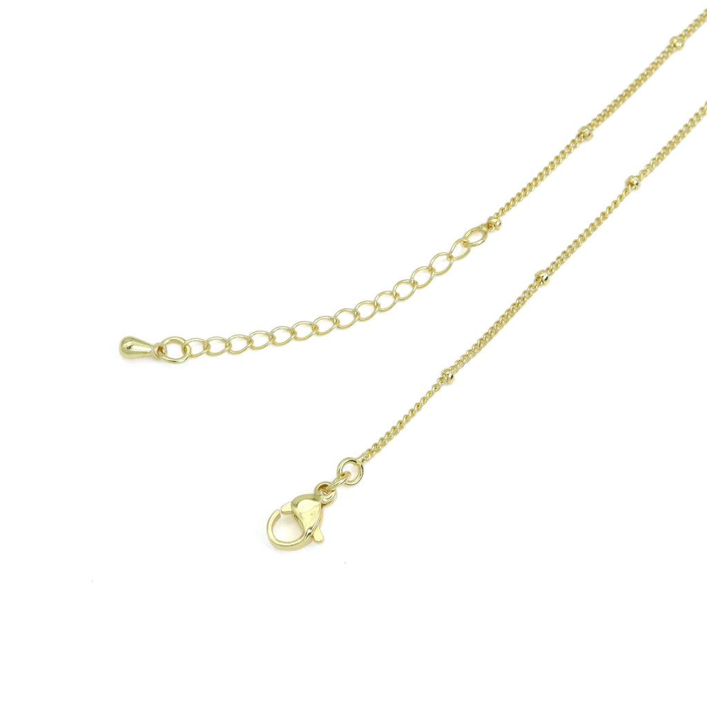 Gold Silver Danity Ball Chain Adjustable Necklace, Sku#LX595