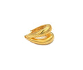 CZ Gold Oval Hoop Earrings, Sku#J382