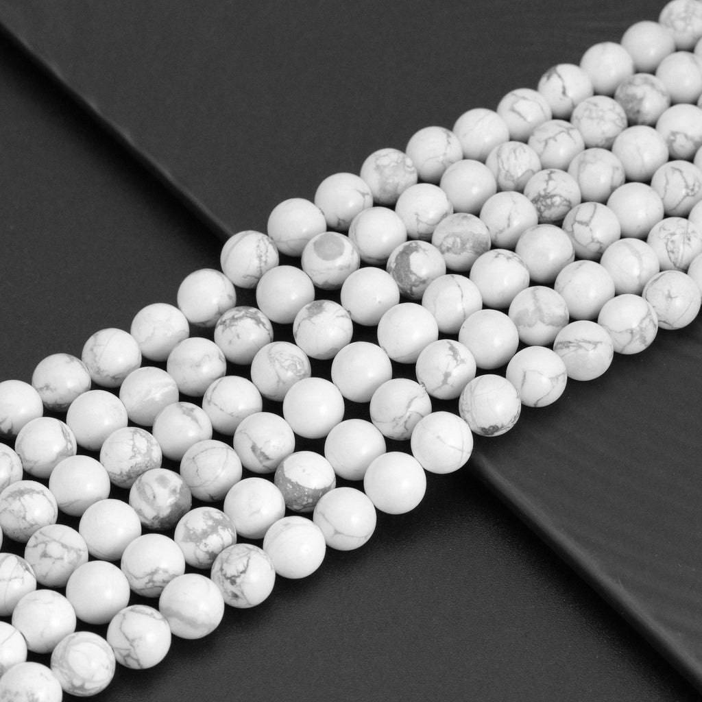 Natural Shinny Smooth Howlite Beads, 8mm./10mm, sku#U2159