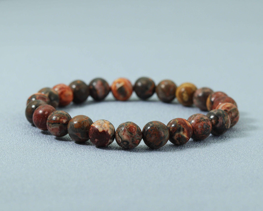 Leopard Skin Jasper Stretchy Bracelet, Sku#EF124