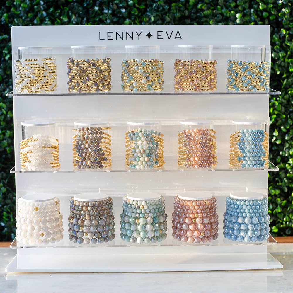 Gold Beaded Bracelets-Dot, Sunstone