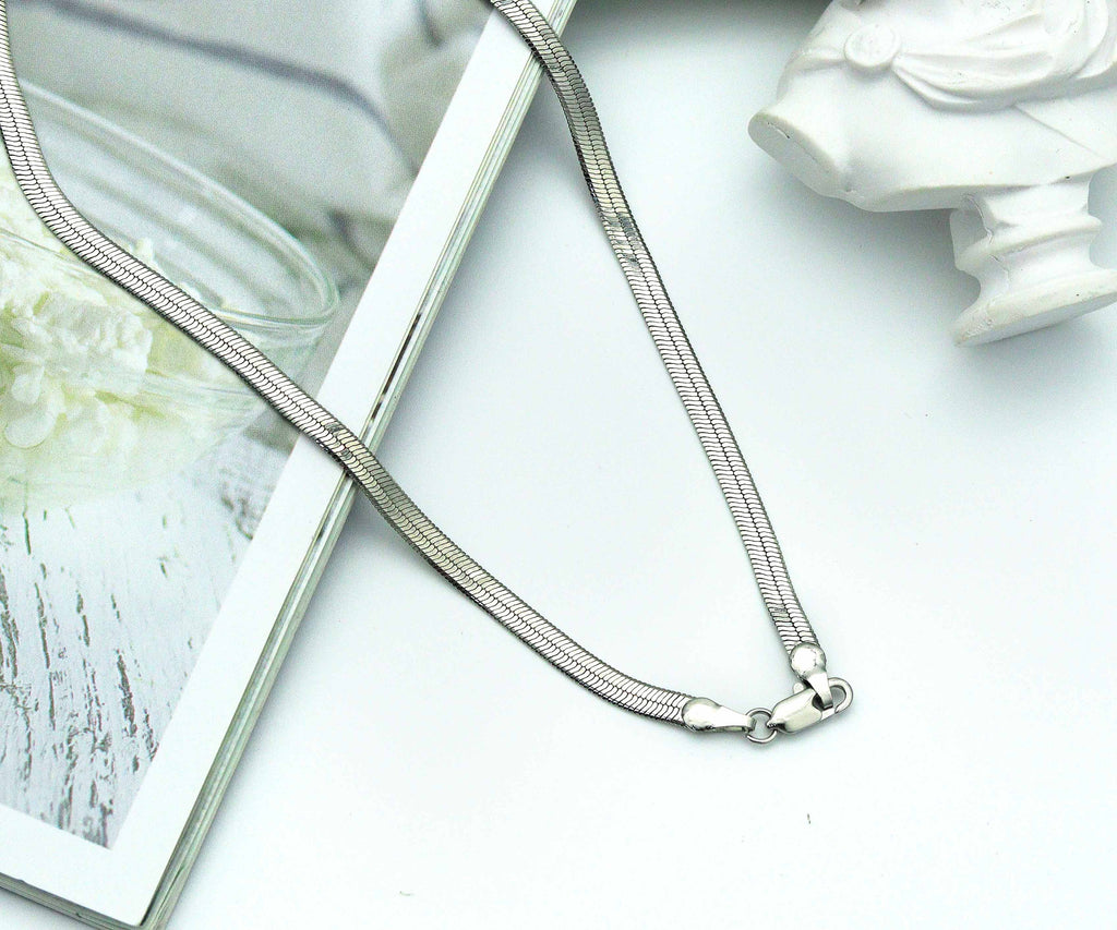 Herringbone chain necklace, M383N