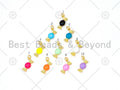 Colorful Enamel Candy Shape Pendant, 18K Gold Filled Candy Charm,Enamel Jewelry Findings, 18x8mm,Sku#F1421