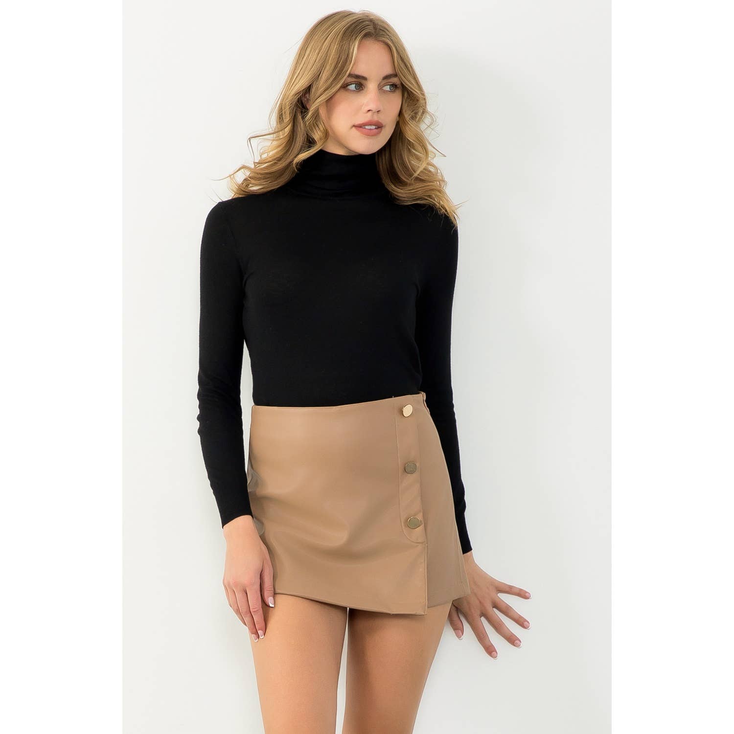 Camryn - Leather Skort