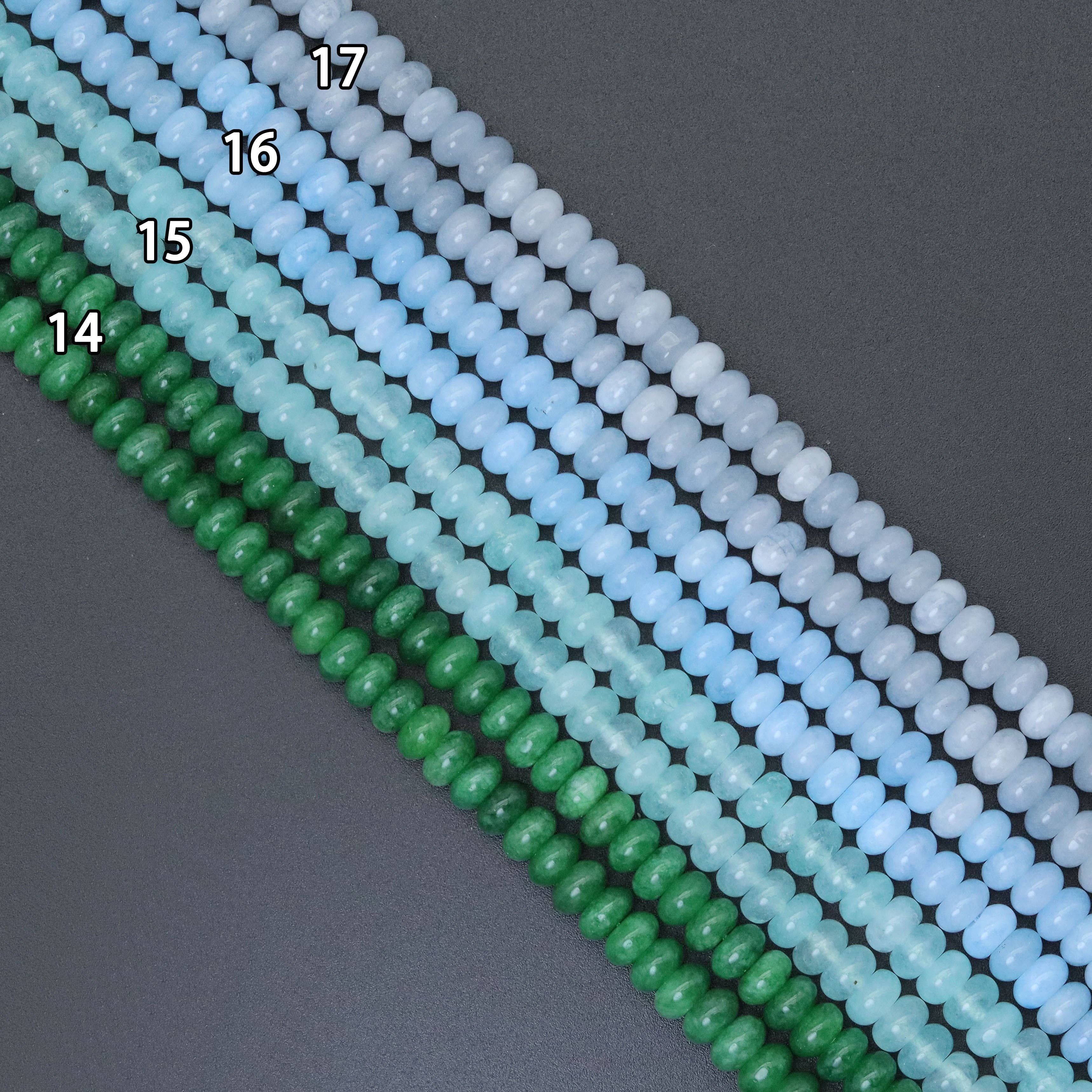 5x8mm Smooth Rondelle Jade Beads, Sku#U2053