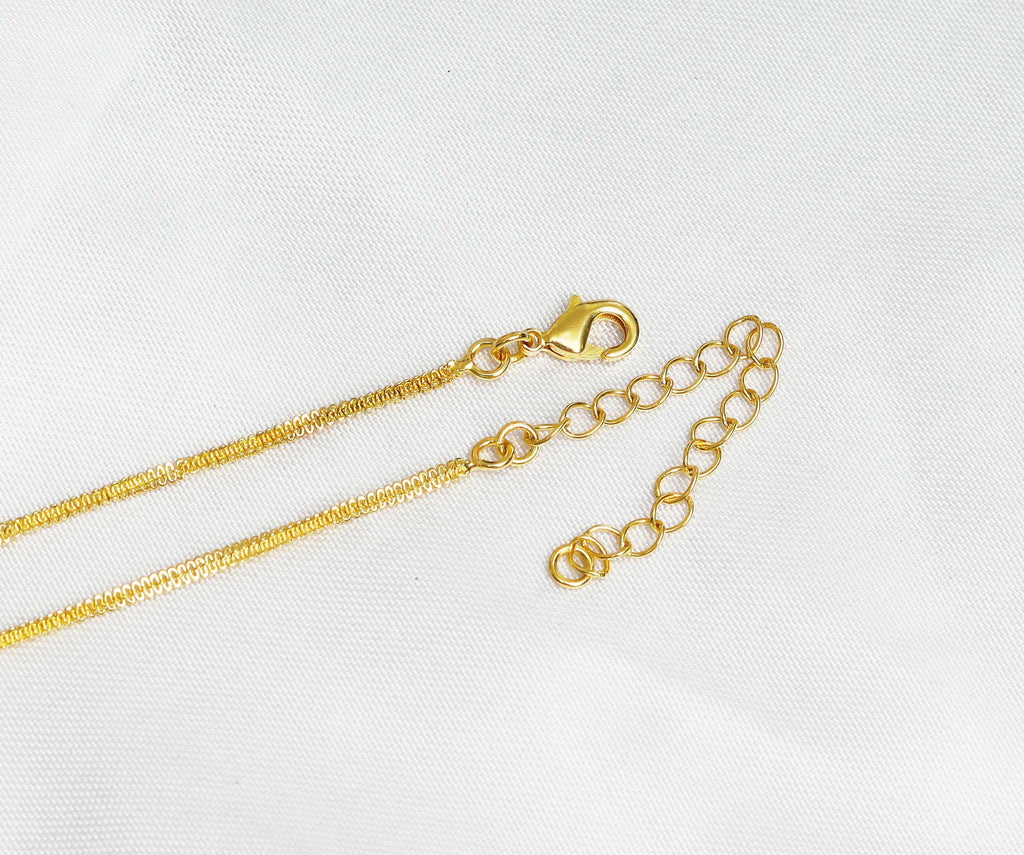 Dainty Gold Mesh Chain Necklace, sku#ZX71