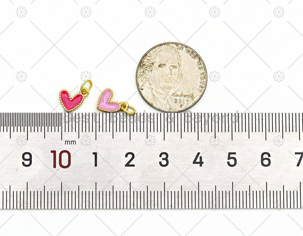 Enamel Tiny Heart Charm, sku#LD182