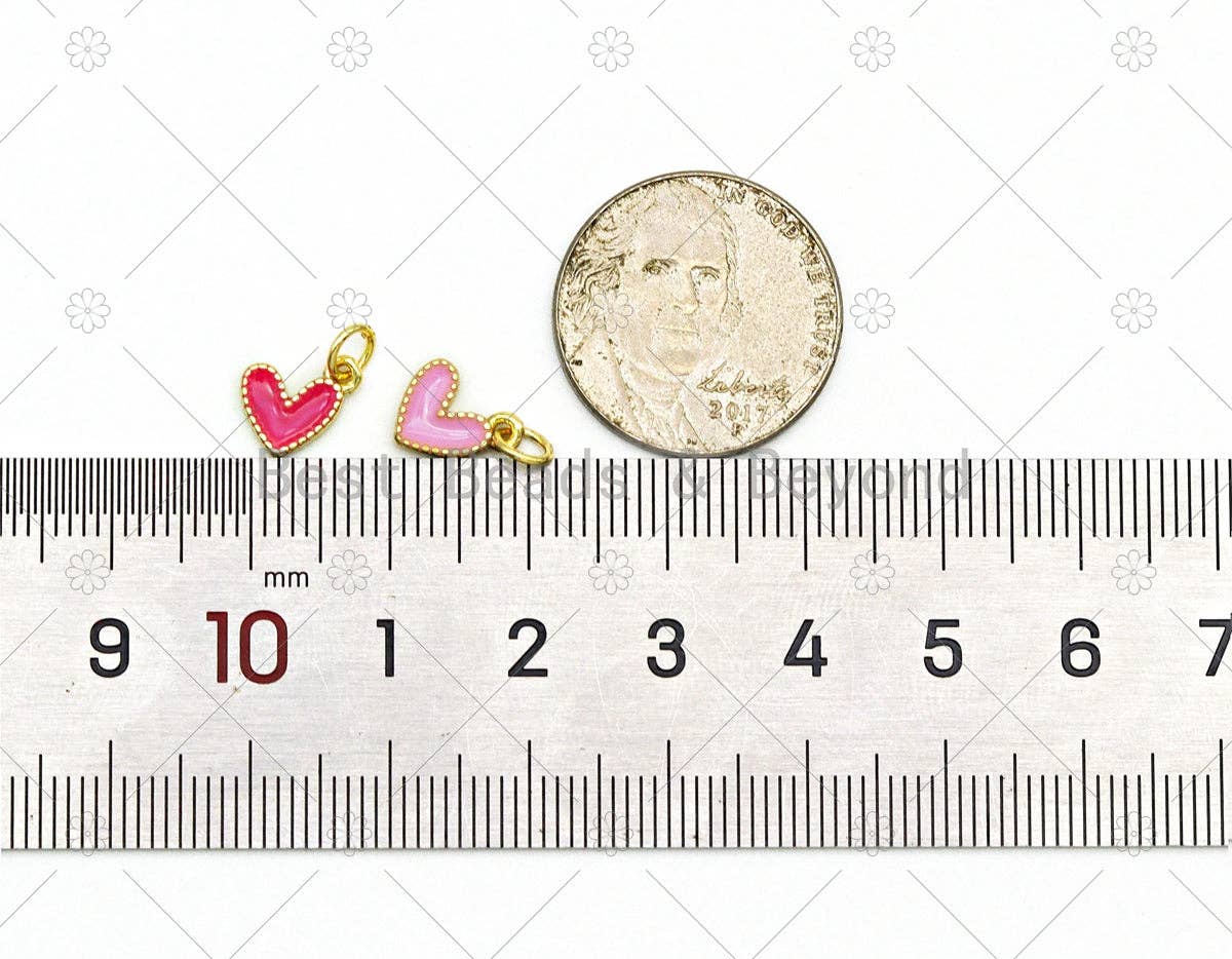 Enamel Tiny Heart Charm, sku#LD182