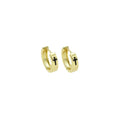 Gold Black Cross Hoop Earrings, Sku#ZX185