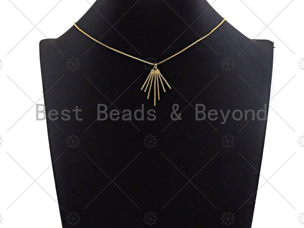 18k Shiny Gold Plated Radiate Charms,Radiate Pendant, Gold Charm, Gold Pendant, Radiate Necklace Charms, 32x25mm, Sku#Y277