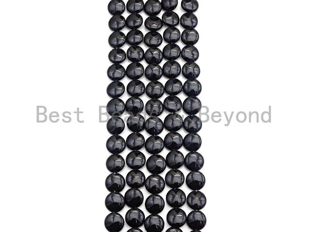 High Quality Natural Onyx Button Coin Shape Beads, 8mm/10mm/12mm/14mm/16mm/18mm Onyx Beads, 15.5 Full Strand, sku# Q39