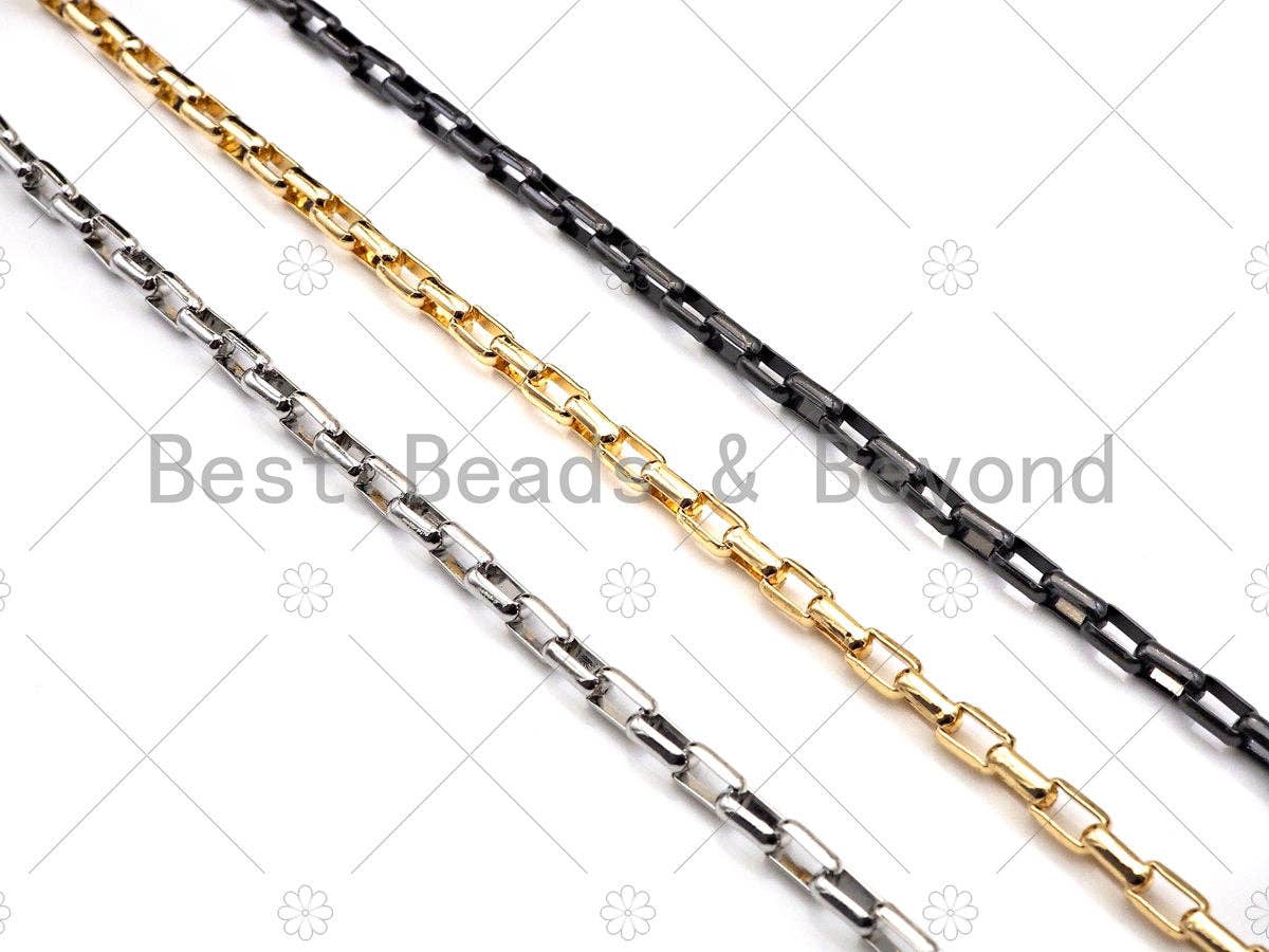 3x5mm Paperclip Rectangle Cable Chains By Yard, SKU#M357