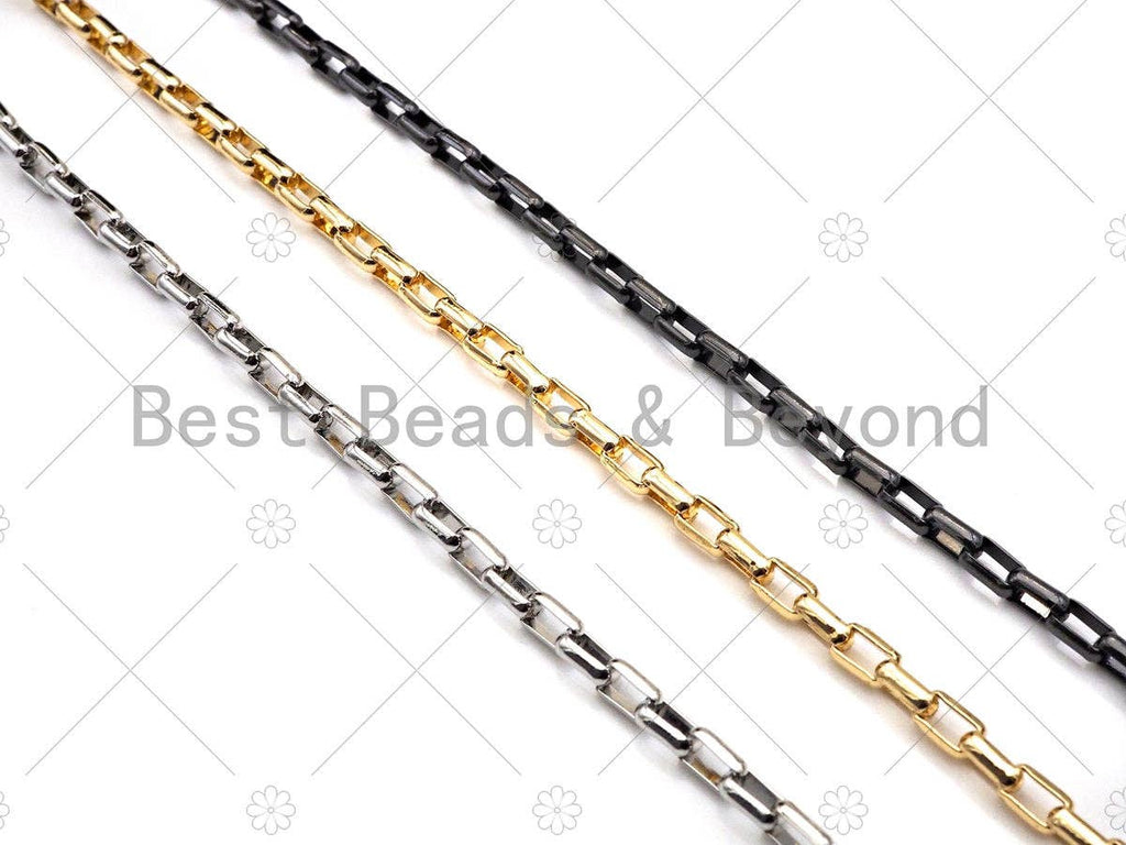 3x5mm Paperclip Rectangle Cable Chains By Yard, SKU#M357