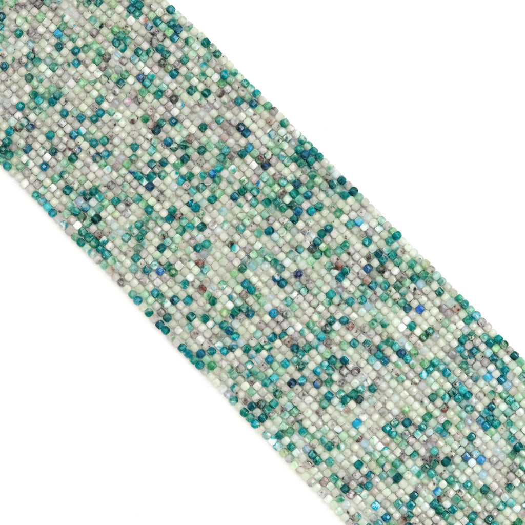 2.5mm Faceted Cube K10 Jasper Beads, Sku#U1928