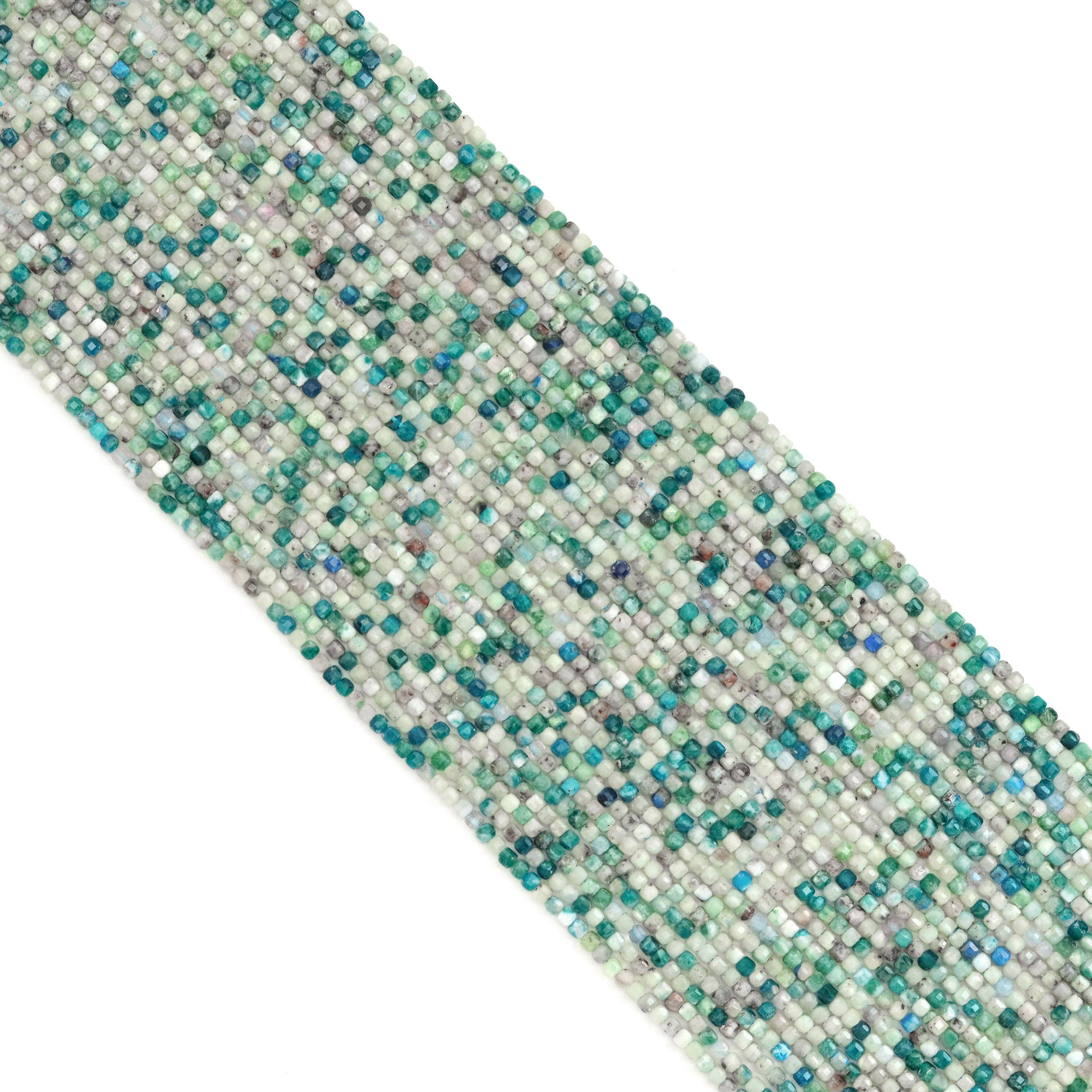 2.5mm Faceted Cube K10 Jasper Beads, Sku#U1928