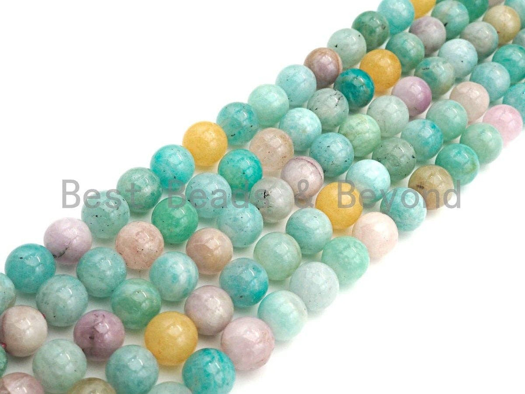 High Quality Morganite Amazonite Beads, 8mm/10mm/12mm Round Smooth Amazonite Beads, Sku#U801