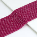 Red Corundum Faceted Rondelle Beads, Sku#U2128