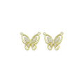 CZ Butterfly Connector Charm, Sku#LK920