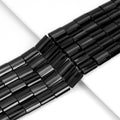 Faceted Pillow Black Onyx Beads, Sku#Q41