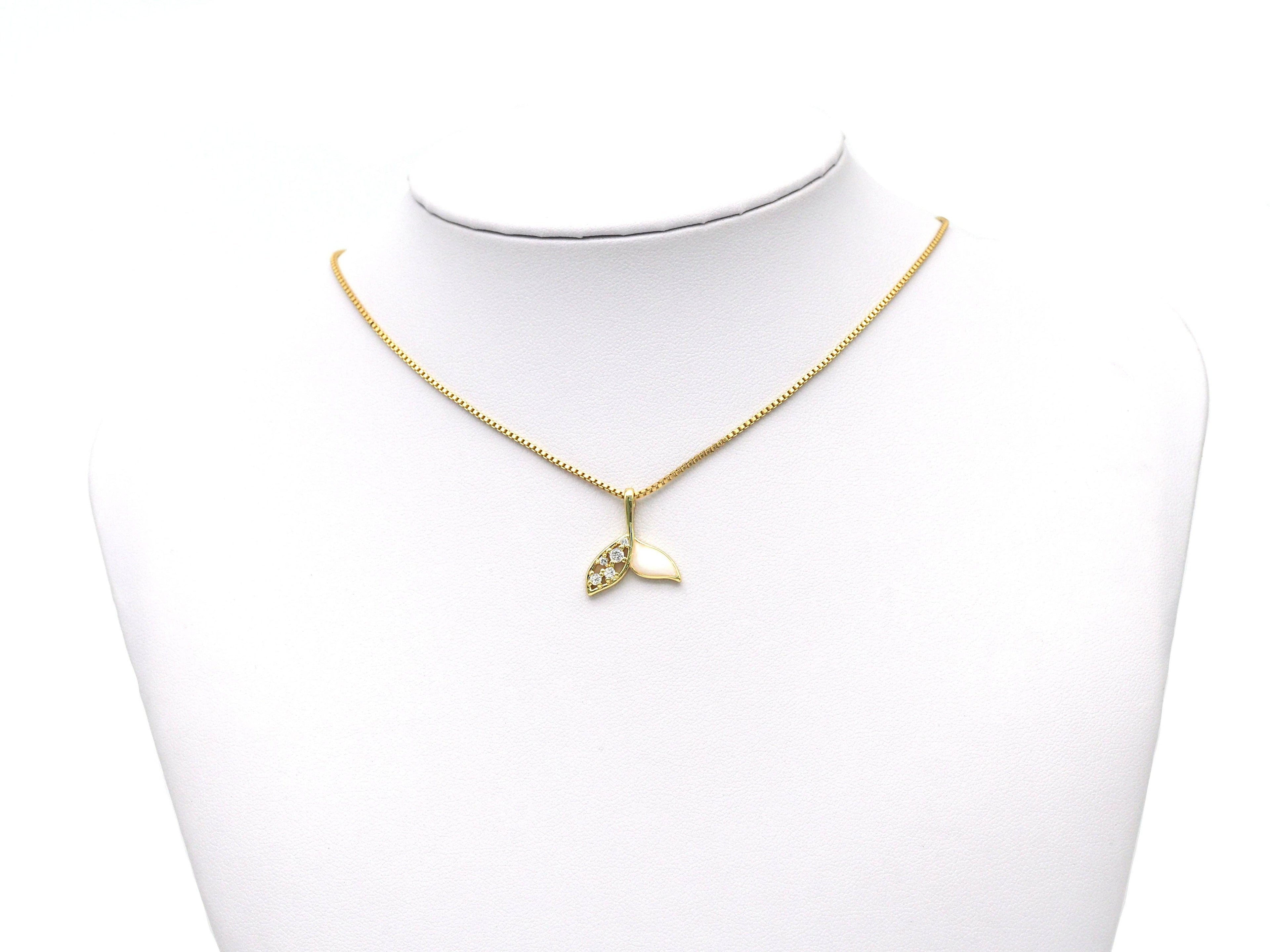 CZ Enamel Shark Tail Charm, Sku#LD198