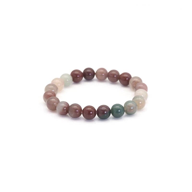 Genuine Rainbow Quartz Round Smooth Stretchy Bracelet, 8mm/10mm, Sku#EF366