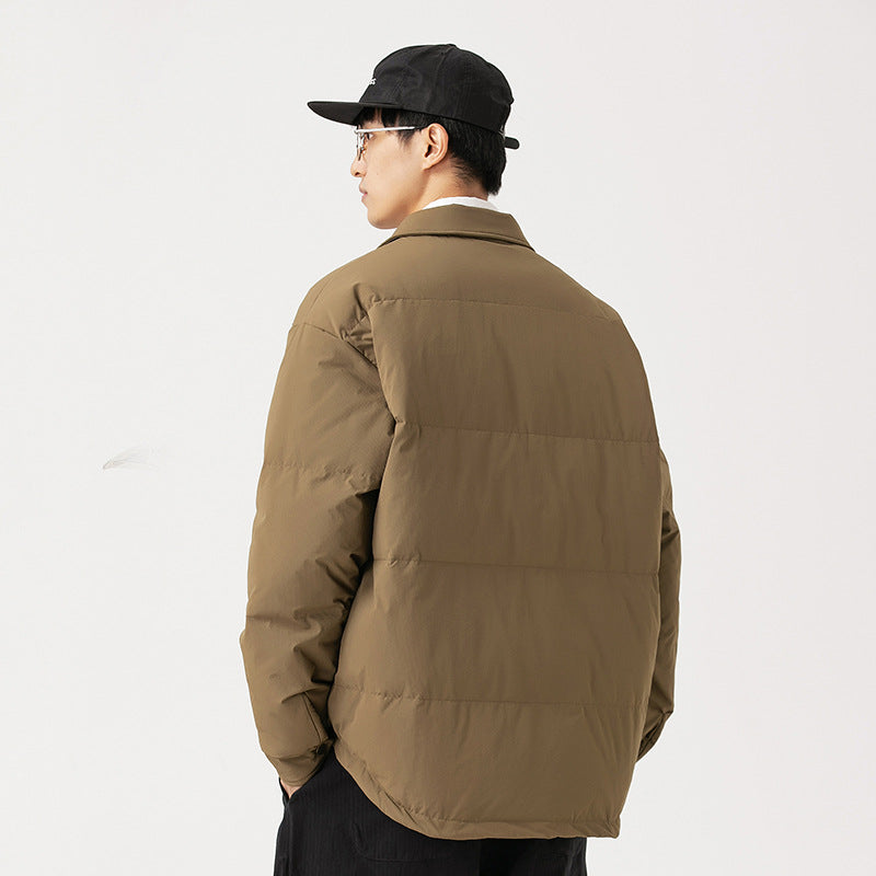 Men's Fashionable Waterproof Light Shirt Down Jacket