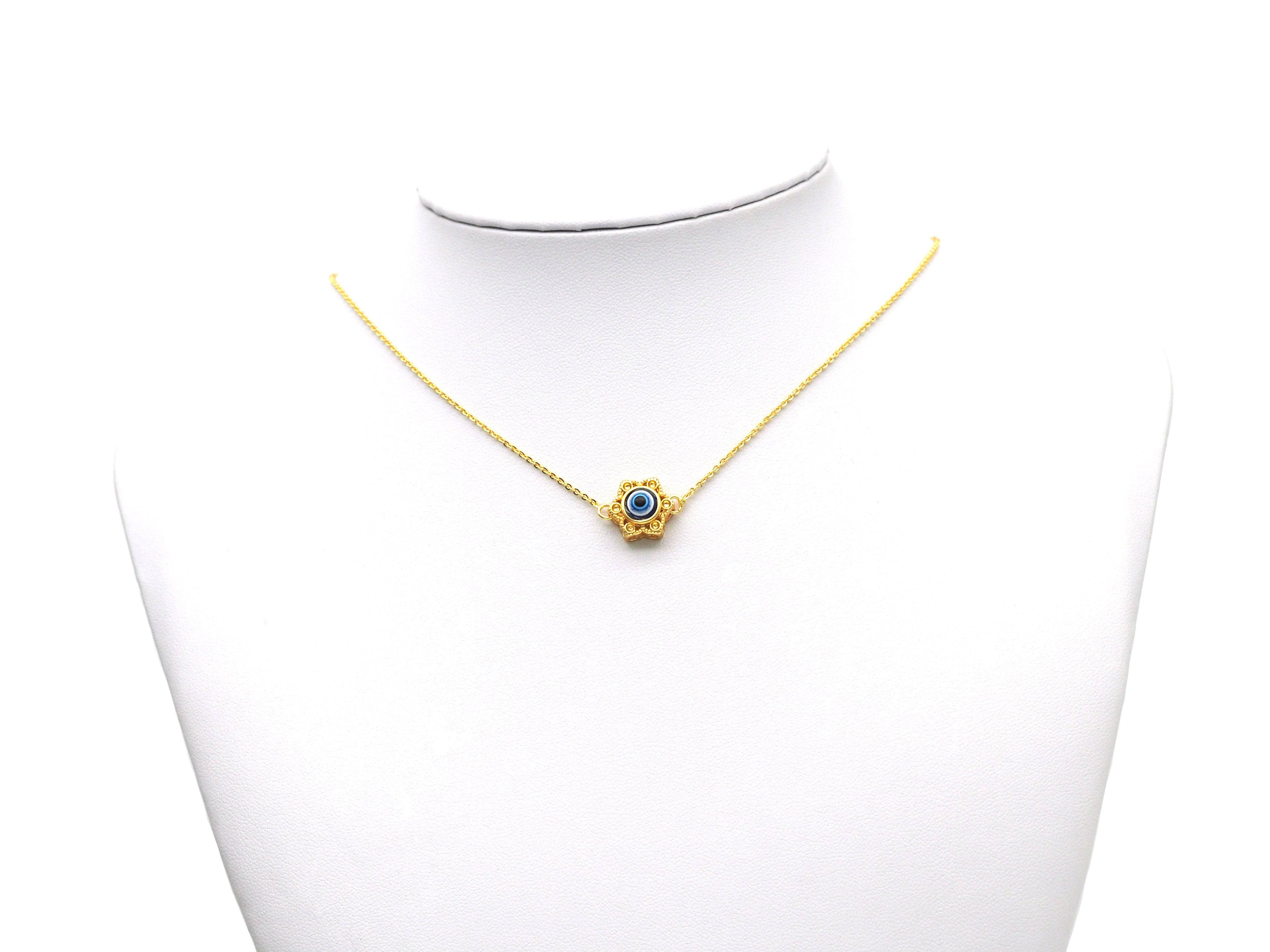 Evil Eye Hexagram Spacer Charm beads, Sku#LX12