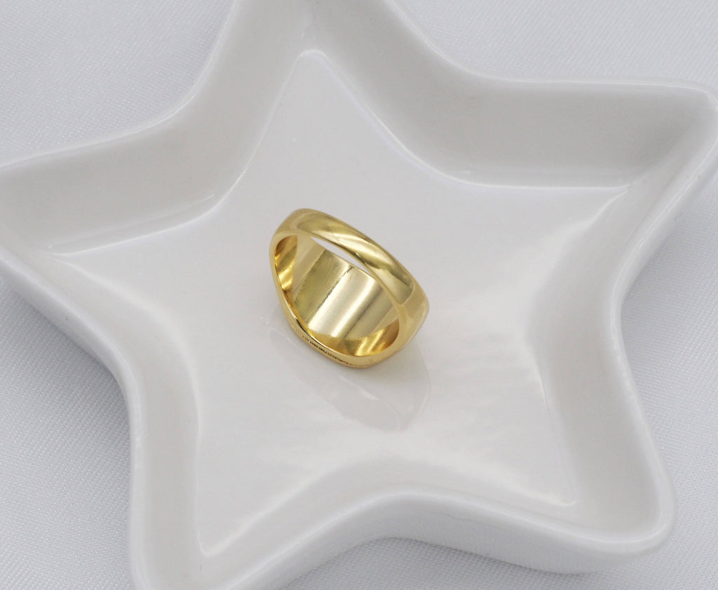 Square Pearl Signet Ring, Sku#ML57