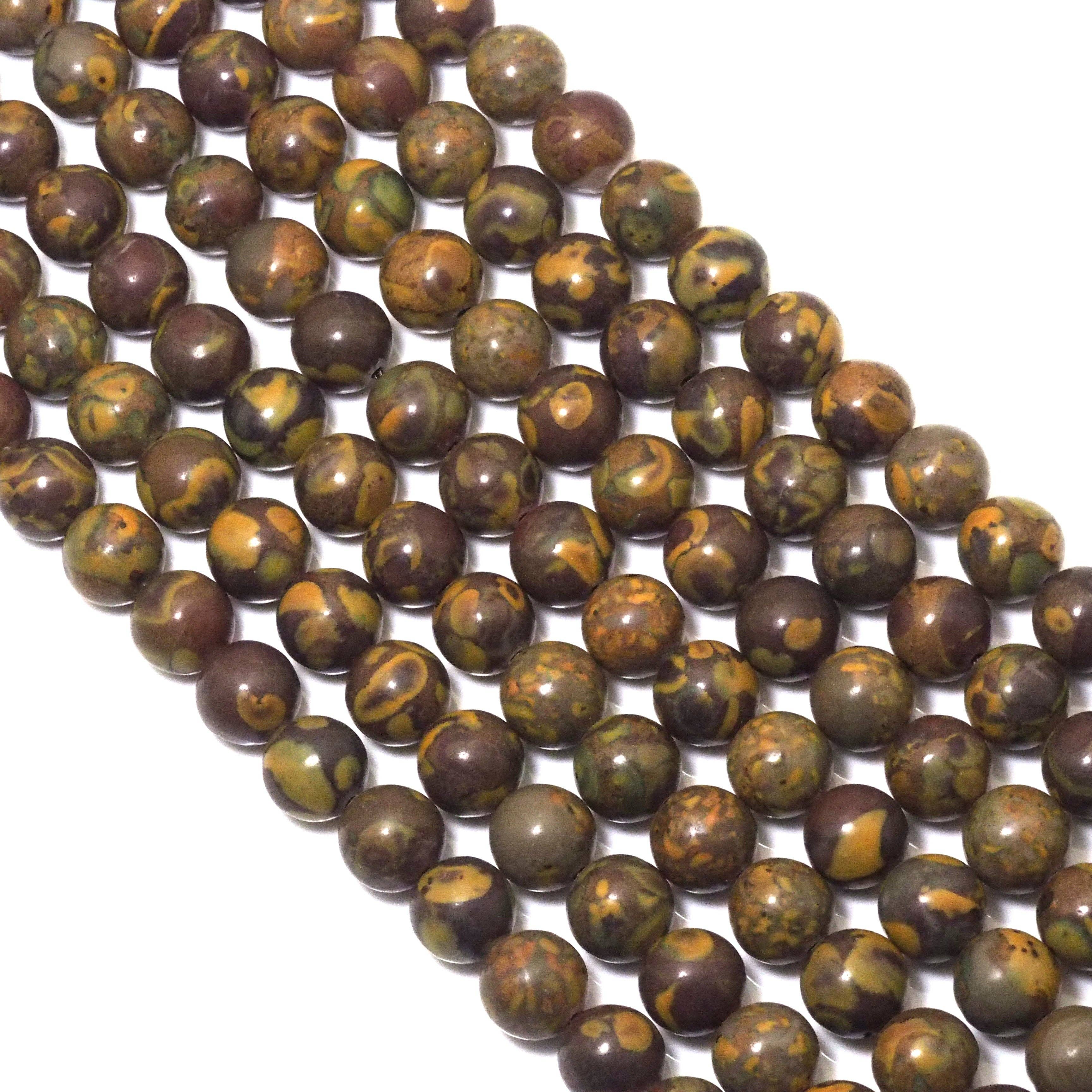 Genuine Candy Jasper Round Smooth Beads, 6mm/8mm/10mm, Sku#U1584