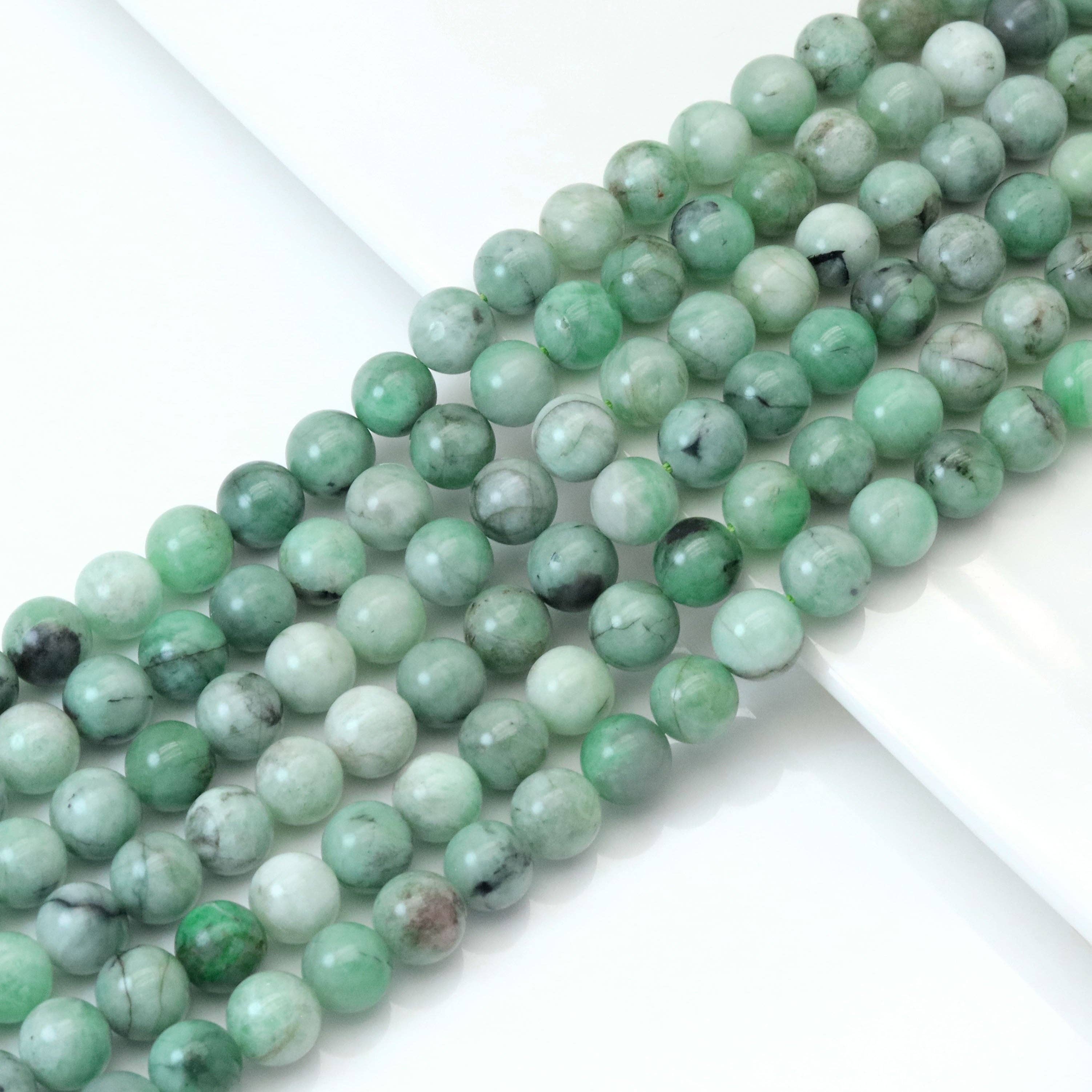 Top Quality Emerald Round Smooth Beads, Sku#U1811