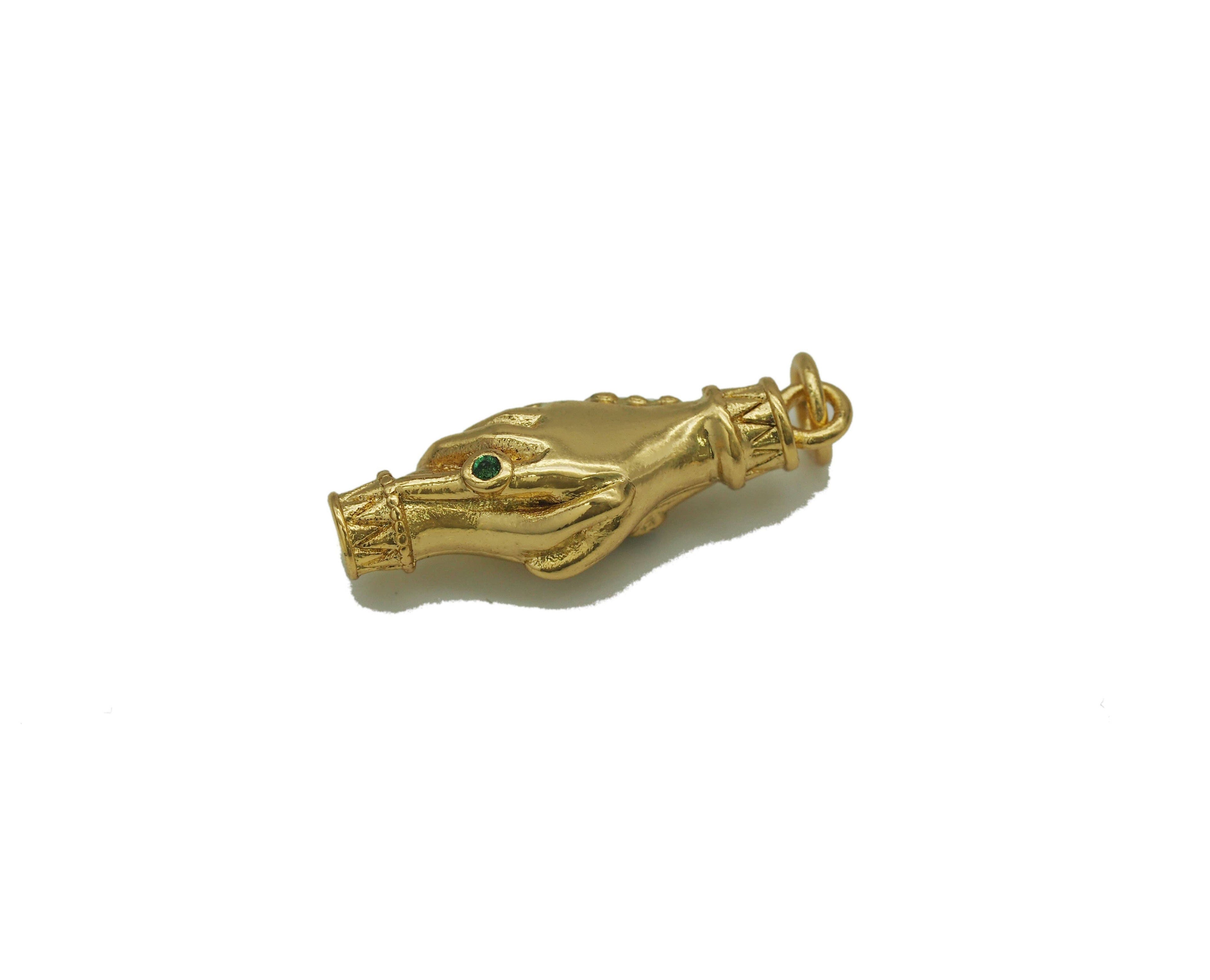 CZ Shaking Hands Charm, Sku#Y691
