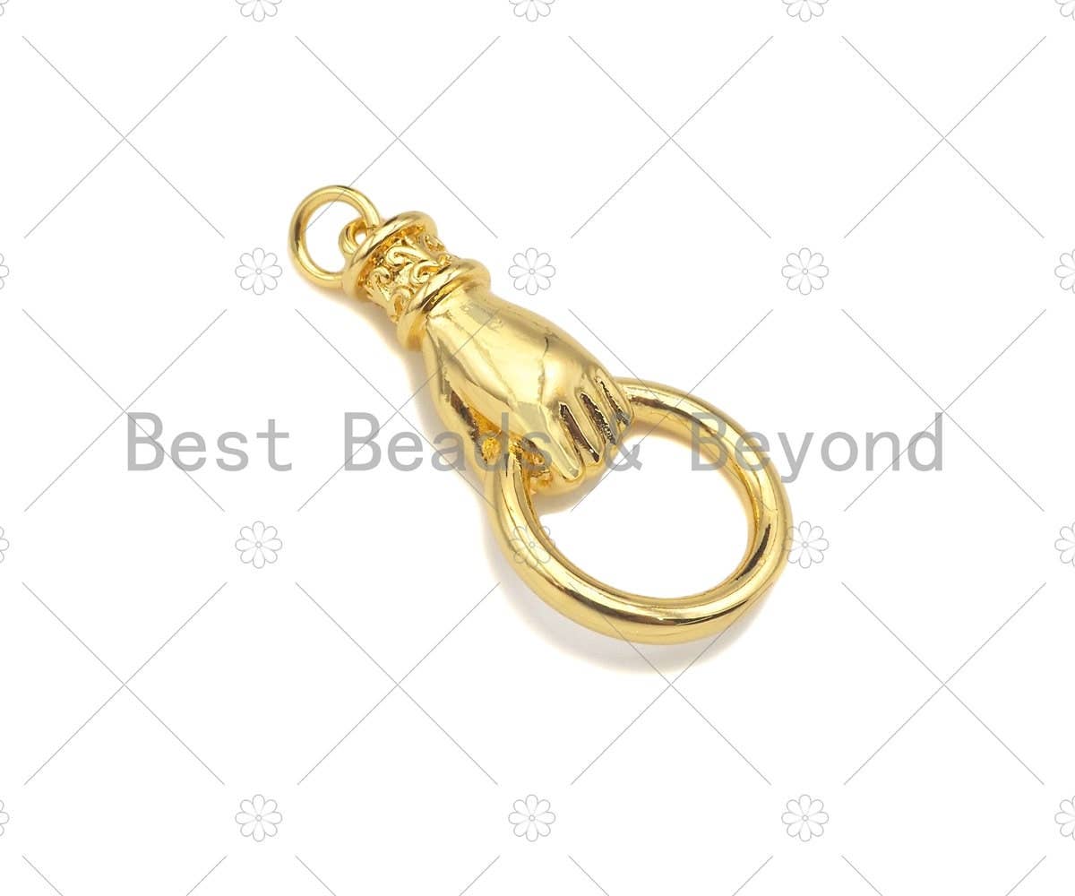 Gold Filled Hand Door Knocker Pendant/Charm,18K Gold Filled Charm, Necklace Bracelet Charm Pendant,15x28mm,Sku#Z1353