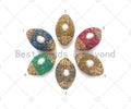 NEW Style Oval Football Shape Druzy Rhinestone Spacer Beads, Gold Tone Druzy Pearl Crystal Beads, Pave Rhinestone Spacer, 17x26mm, sku#V63