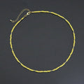 Yellow Color Gemstone tube necklace, sku#EF571