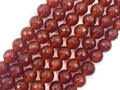 2mm Big Hole High Quality Carnelian Round Faceted Beads, 8mm/10mm/12mm Natural Quality Beads, 8'' Full Strand, SKU#U1210