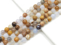 Genuine Blue Lace Agate Round Smooth Beads, Sku#U1344