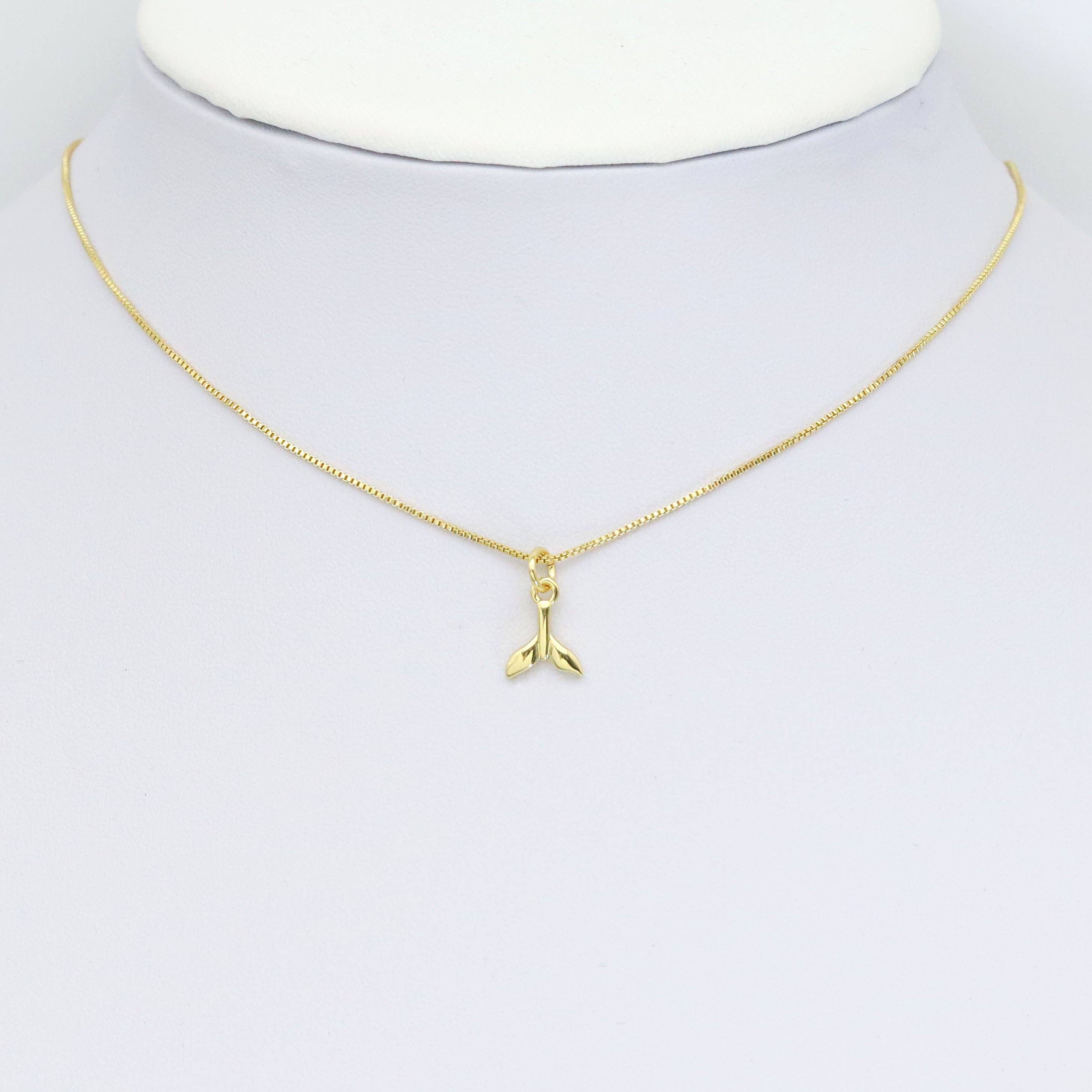 Gold Fish Tail Gold Charm, Sku#LK914