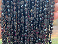 Quality Genuine Black Tourmaline Faceted Coin Beads, 4mm/6mm/7mm Natural Black Tourmaline, 13'' Full Strand, SKU#U1225