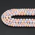 Morganite Jade Round Smooth Beads, Sku#U1820
