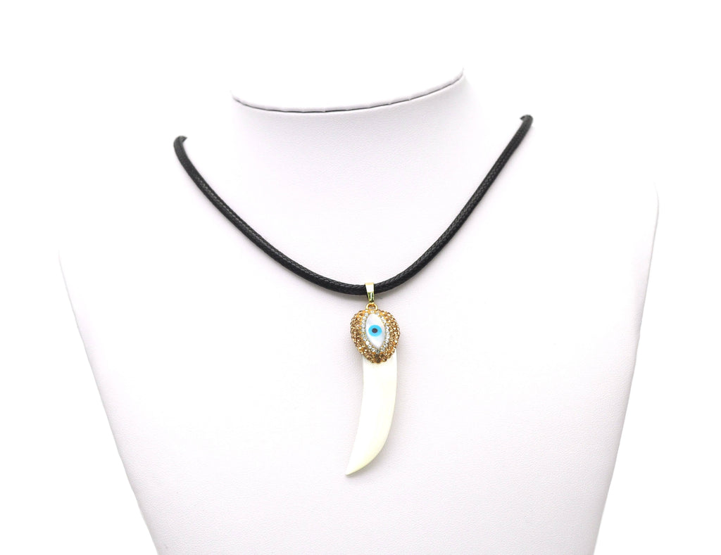 Evil Eye on Mother of Pearl Pendant, Sku#YT22