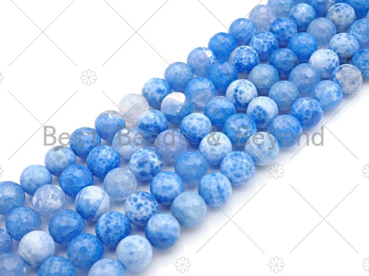 Natural Blue Fire Agate Beads, 10mm/12mm Blue Fire Agate, 15.5" Full Strand, sku#UA113c